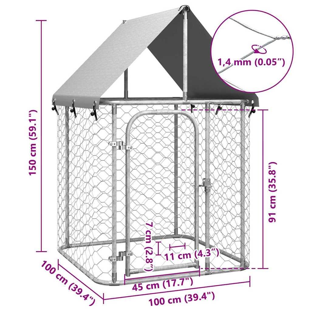 Outdoor Dog Kennel with Roof 100x   Outdoor Dog Kennel with