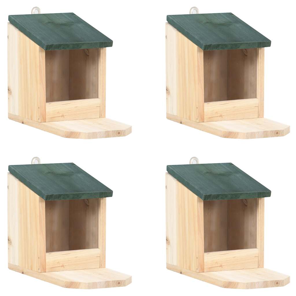 Squirrel Feeders, 4 pcs., Fir Wood
