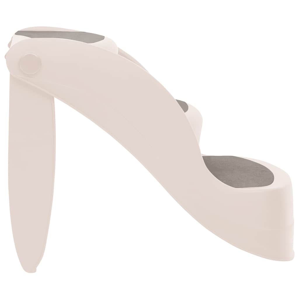 Πτυσσόμενη Σκάλα Σκύλου 3 Βημάτων, Κρεμ, 50x